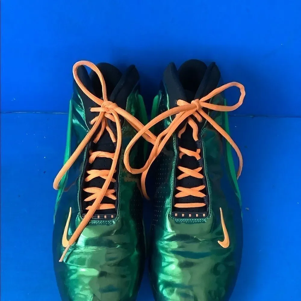 Nike Mens Basketball Shoes Zoom Hyperflight Green 599503-300 2013 Mid Top 10.5